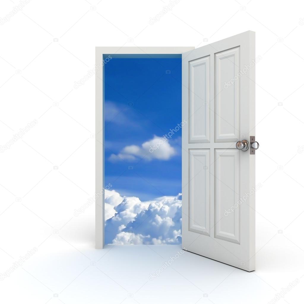 Door open to the sky concept