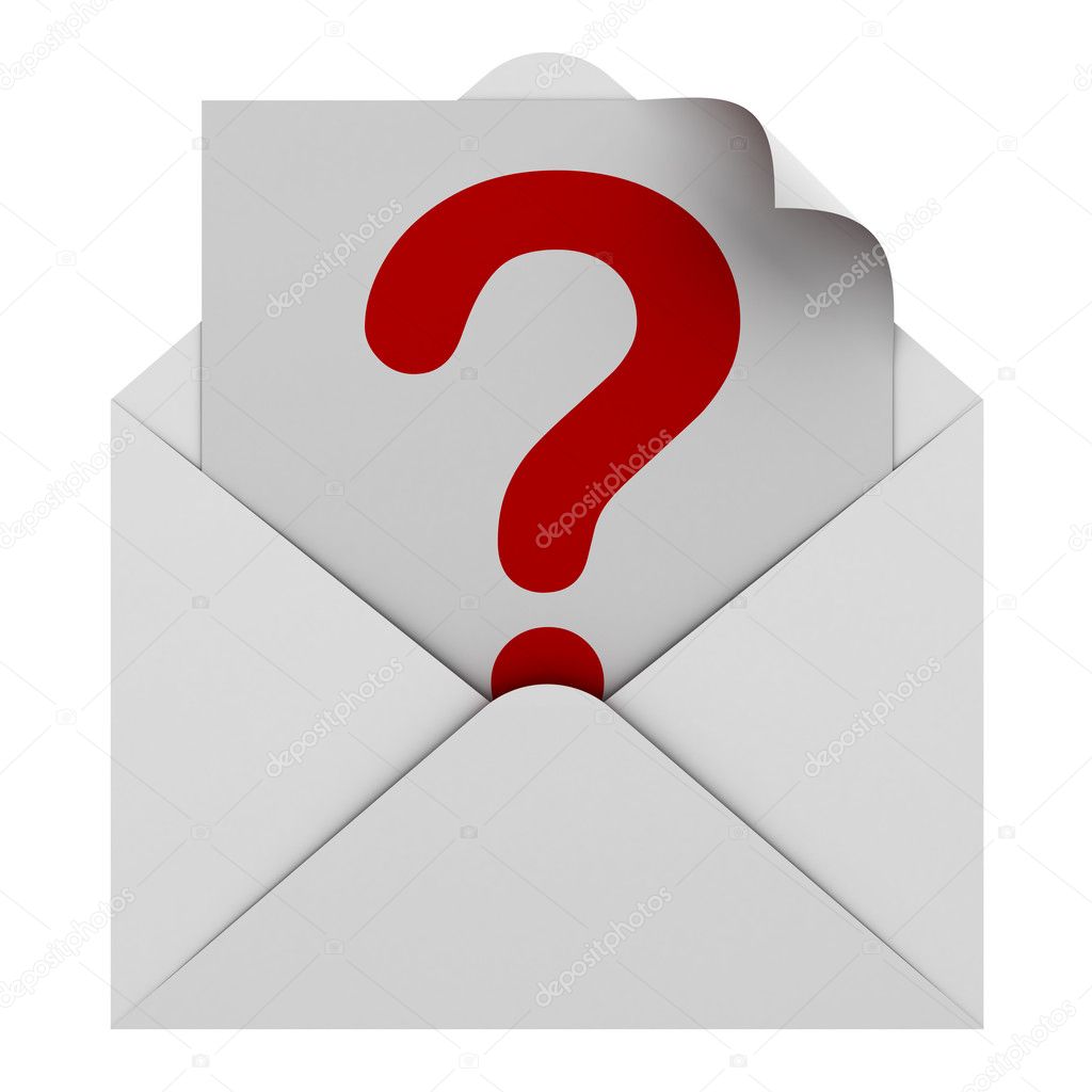 Question mark in envelope