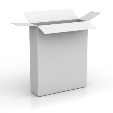 Beyaz arka plan üzerinde boş kutu