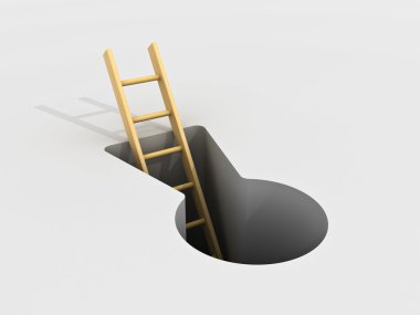 anahtar deliği ve Ahşap merdiven