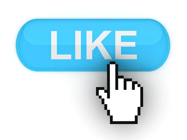 Like button concept on white background — Stock Photo, Image