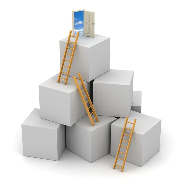 Ladder van het succesconcept — Stockfoto