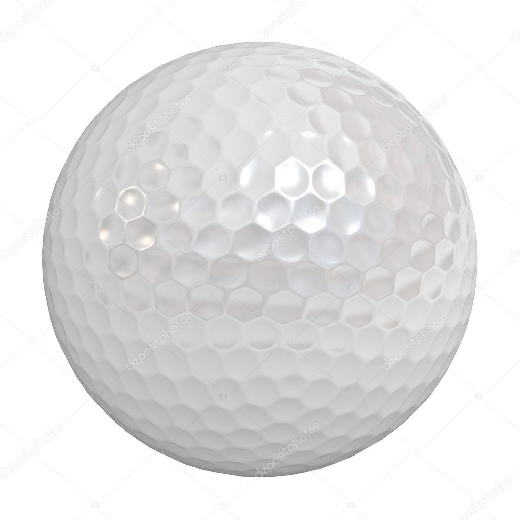 Golf ball isolated over white background