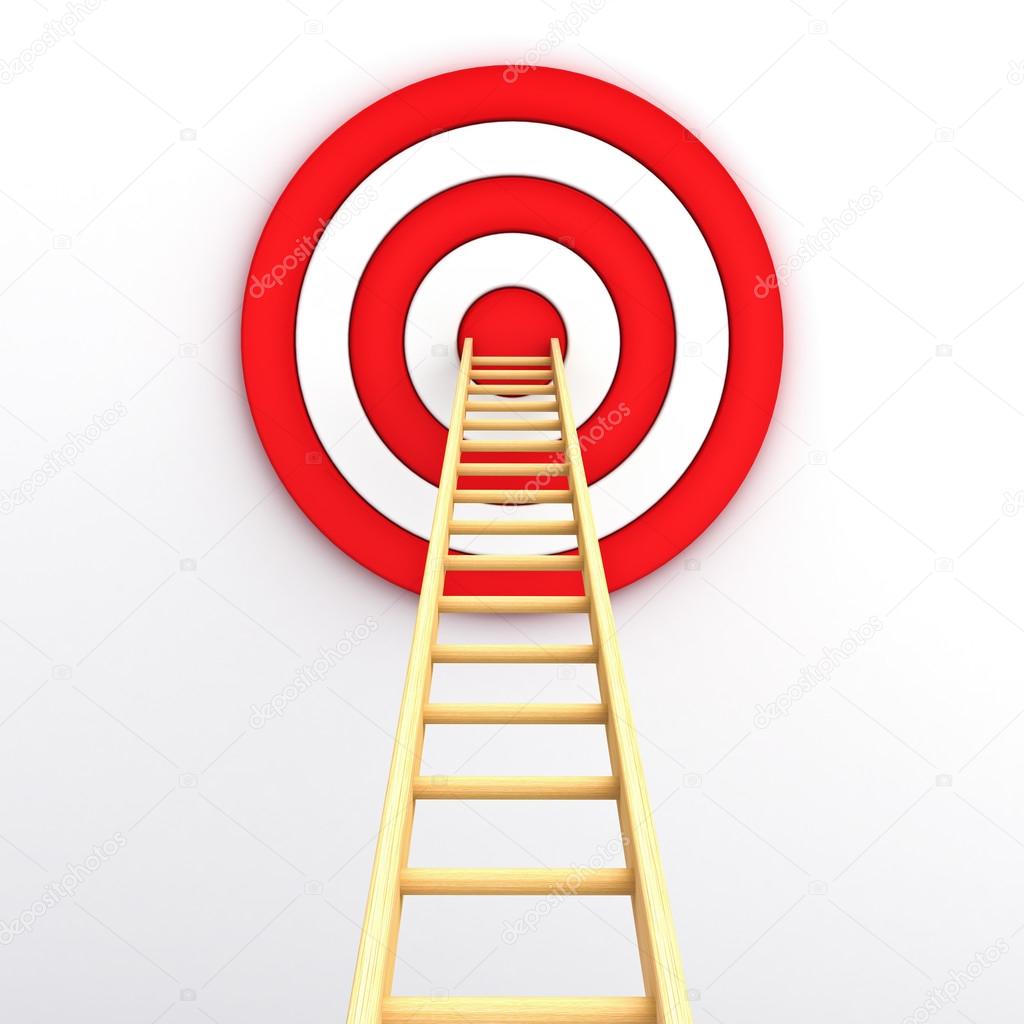Ladder to the center of the red target