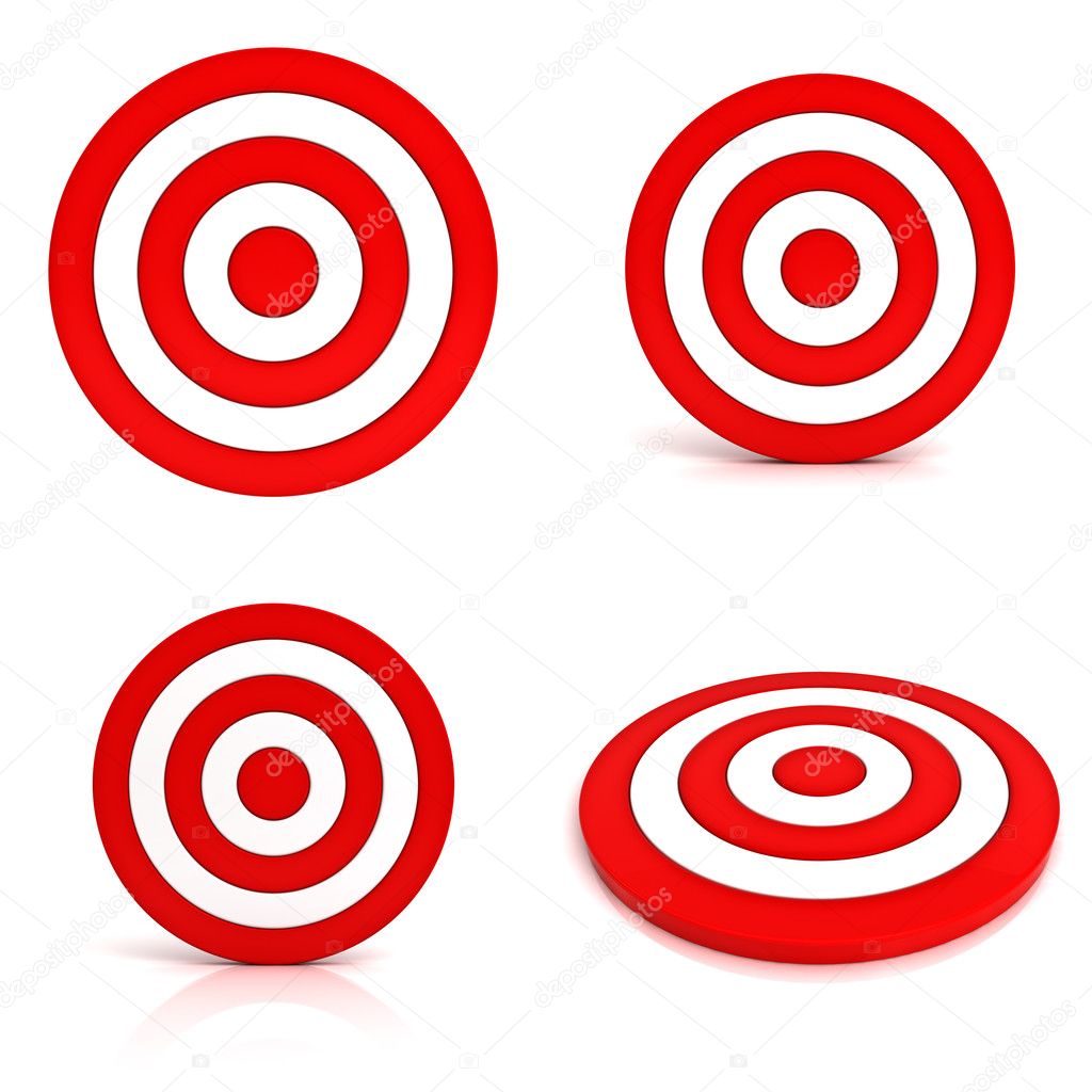 Collection of red targets