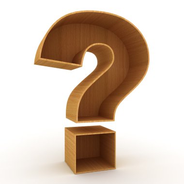 Question mark sign over white clipart