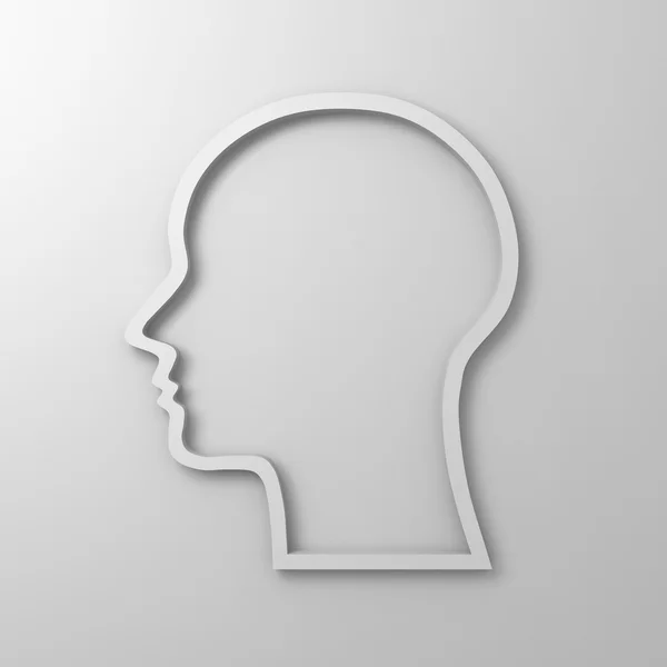 Blank head shape background — Stock Photo, Image