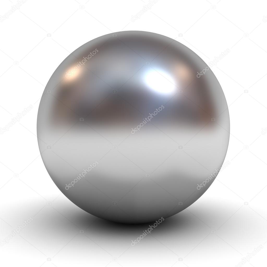 Esfera metálica cromada sobre blanco — Foto de stock 31501467