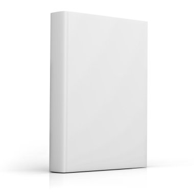 Blank book cover over white background clipart