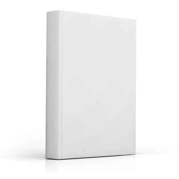 Blanco boekomslag over witte achtergrond — Stockfoto