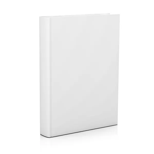 Capa de livro em branco isolada sobre fundo branco — Fotografia de Stock