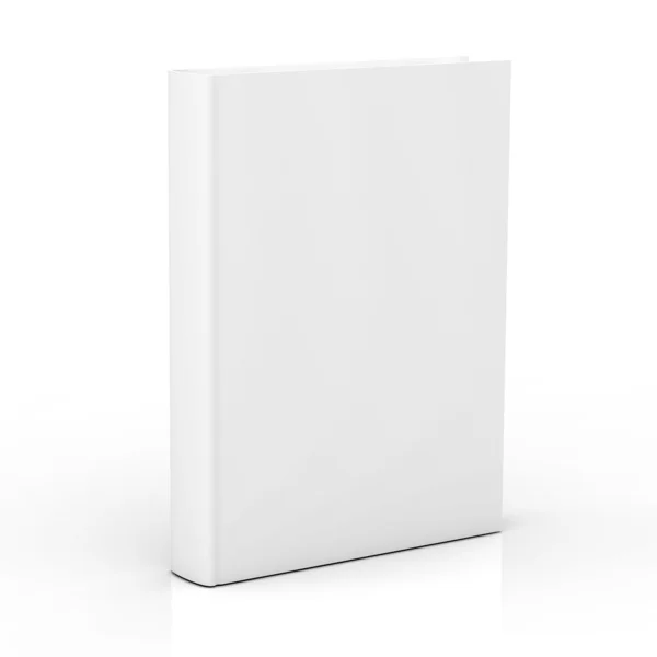 Capa de livro em branco isolada sobre fundo branco — Fotografia de Stock