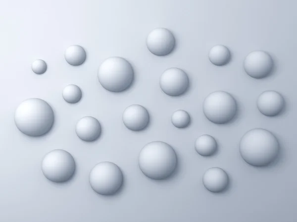 3d blanco esferas fondo abstracto — Foto de Stock