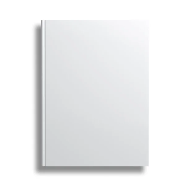 白い背景で隔離された空白ブック カバー ストック画像