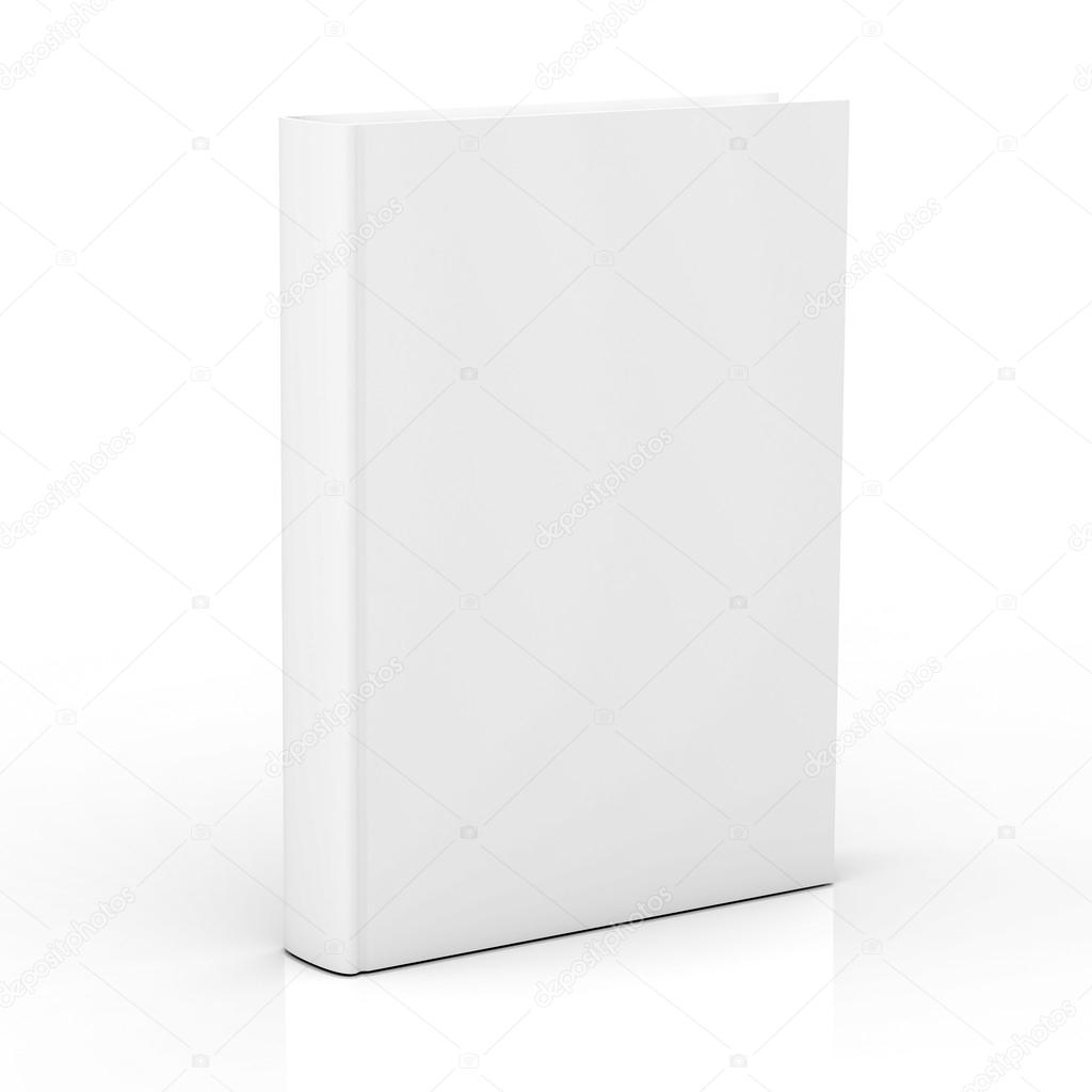 Blank book cover isolated on white background
