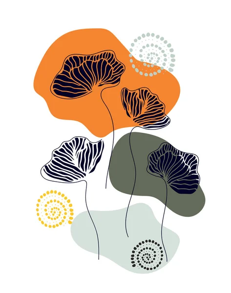 Creative minimalist hand drawn illustrations. Perfect for wall decoration, greeting card, story, banner, icon, postcard or brochure cover design. Hand draw vector design elements.