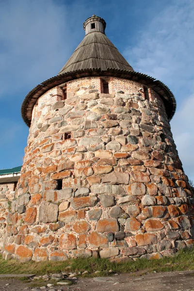 Monastyr Sołowiecki. Wieża Pryadilnaya (Spinning) — Zdjęcie stockowe