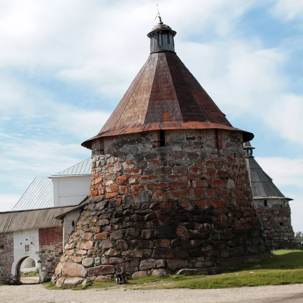 Monasterio Solovetsky. Torre Nikolskaya —  Fotos de Stock