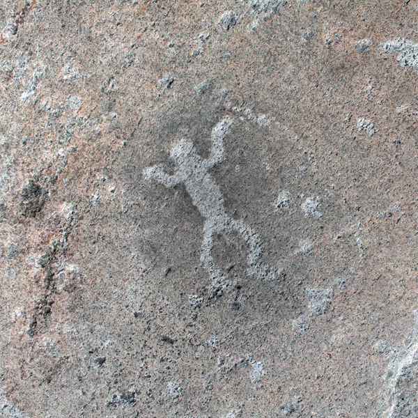 Petroglify zalavruga. biały szaman — Zdjęcie stockowe