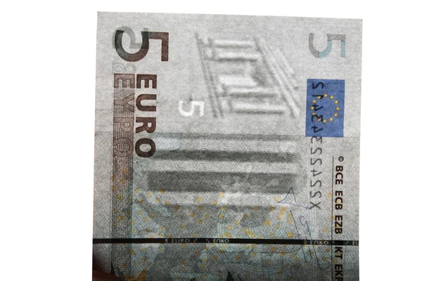 Filigrana su 5 banconote in euro — Foto Stock
