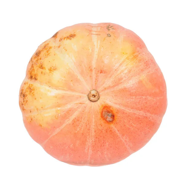 Orange Reifer Frischer Kürbis Isoliert Auf Weißem Hintergrund — Stockfoto