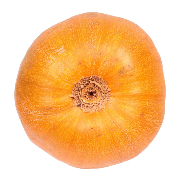 Pomarańczowy Dojrzałe Świeże Dyni Izolowane Białym Tle — Zdjęcie stockowe
