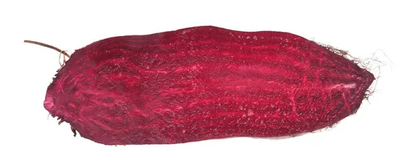 Rohe Rote Bete Halbiert Längsschnitt Auf Weißem Hintergrund Isoliert — Stockfoto