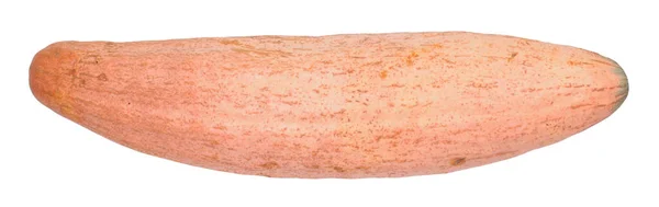 Rosafarbener Frischer Kürbis Bananenform Isoliert Auf Weißem Hintergrund — Stockfoto