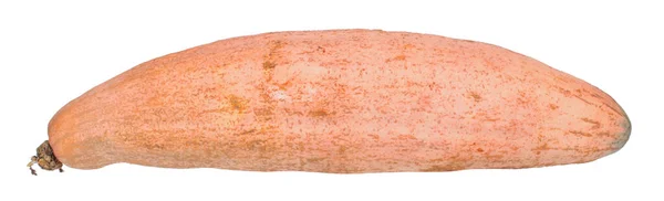 Rosafarbener Frischer Kürbis Bananenform Isoliert Auf Weißem Hintergrund — Stockfoto