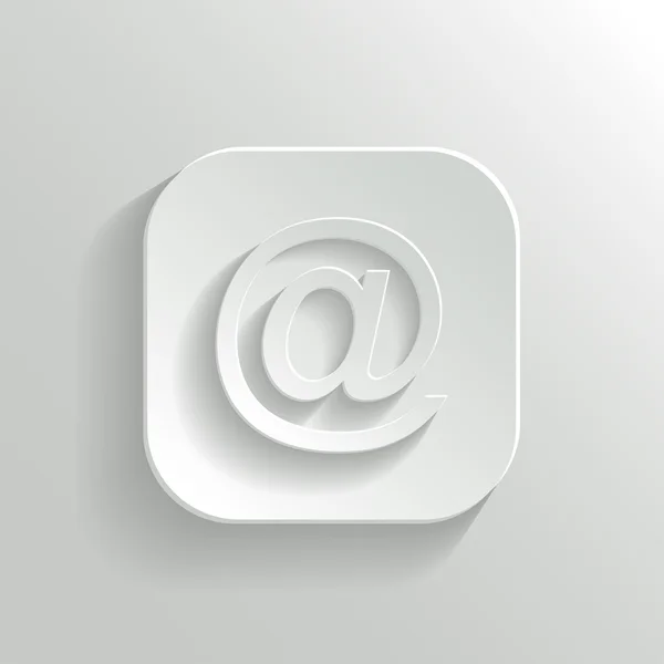 Mail icon - vector white app button – stockvektor