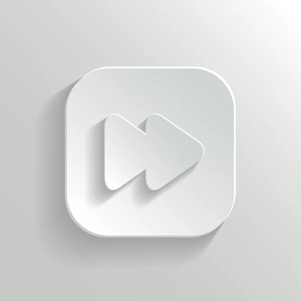 Media player icon - vector white app button — Stock Vector