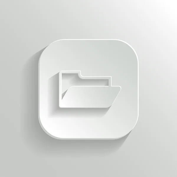 Ordnersymbol - Vektor-weiße app-Taste — Stockvektor