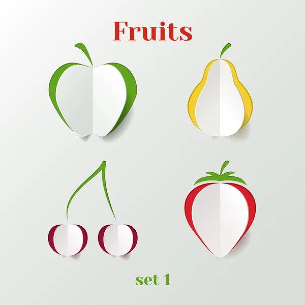 Ensemble de fruits — Image vectorielle