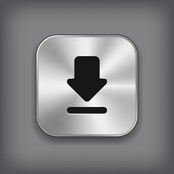 Download Icon - Vektor Metal app-Taste — Stockvektor