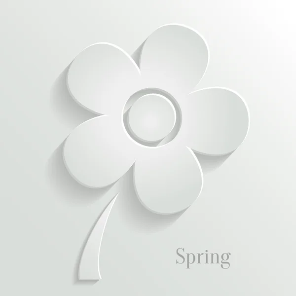 Vector abstract spring background with white flower — Stock Vector