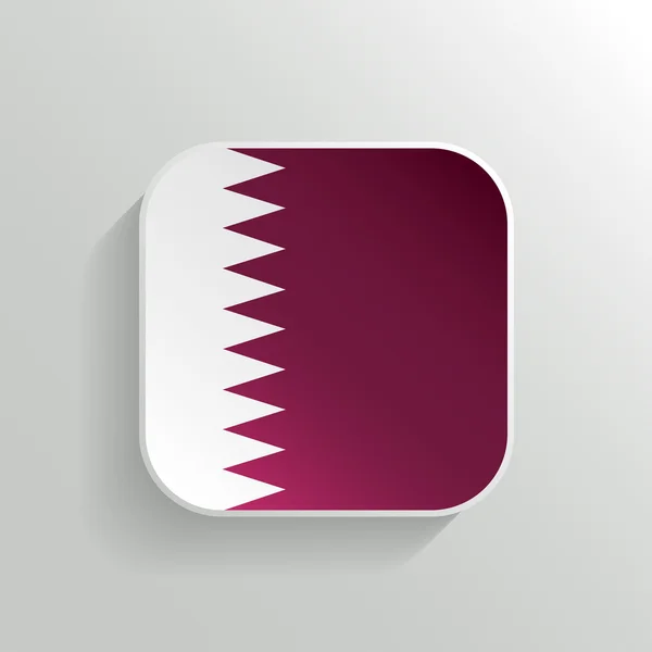 Vector Button - Qatar Flag Icon — Stock Vector