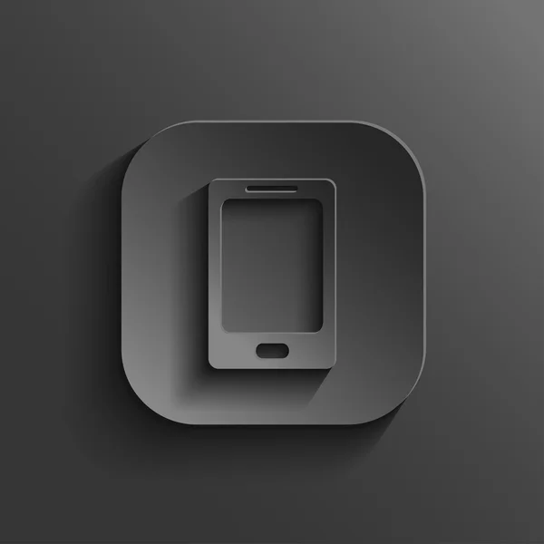 Smartphone-Symbol - Vektor schwarze App-Taste — Stockvektor