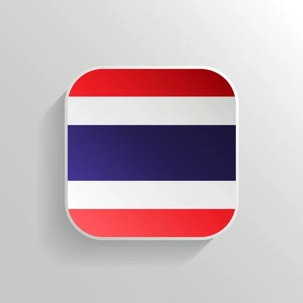 Pulsante vettoriale - icona della bandiera thailandese — Vettoriale Stock
