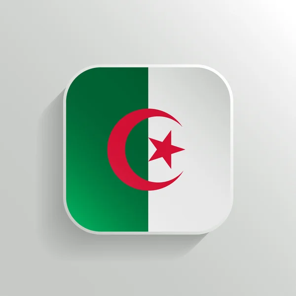 Vector Button - Algeria Flag Icon — Stock Vector