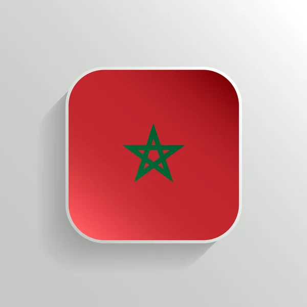 Vector Button - Morocco Flag Icon — Stock Vector