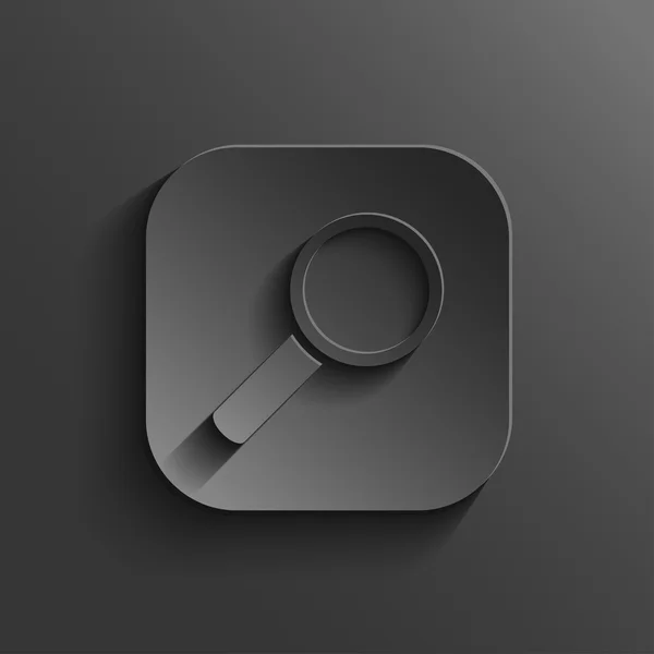 Icône de recherche - bouton d'application vectoriel noir — Image vectorielle