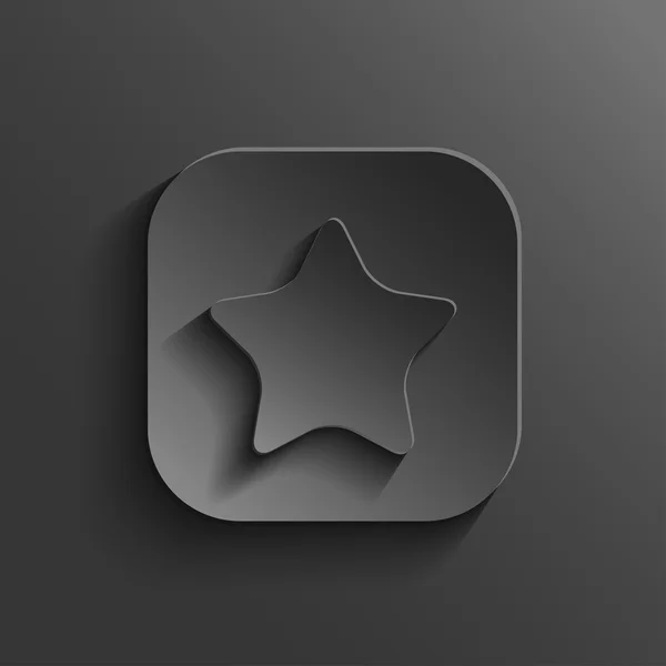 Ícone de estrela - vetor botão app preto — Vetor de Stock