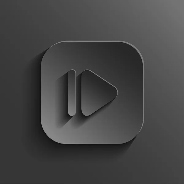 Ikonen media player - vektor svart app knapp — Stock vektor