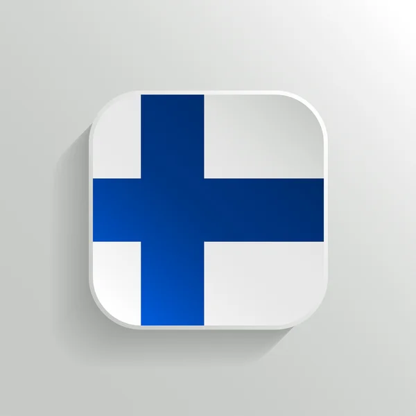 Vector Button - Finland Flag Icon — Stock Vector