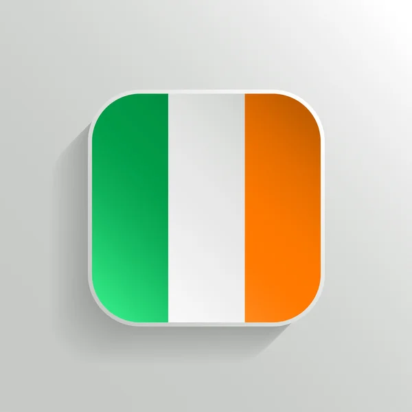 Vector Button - Ireland Flag Icon — Stock Vector