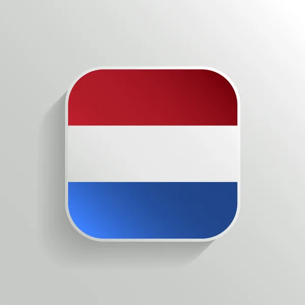 Vector Button - Netherlands Flag Icon — Stock Vector