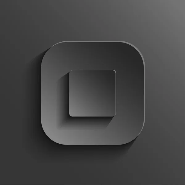 Stop - Mediaplayer-Symbol - Vektor schwarze App-Taste — Stockvektor