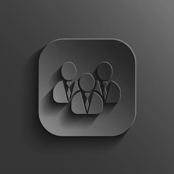 User group network icon - vector black app button — Wektor stockowy