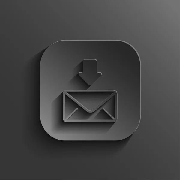 Mail icon - vector black app button — Stockový vektor