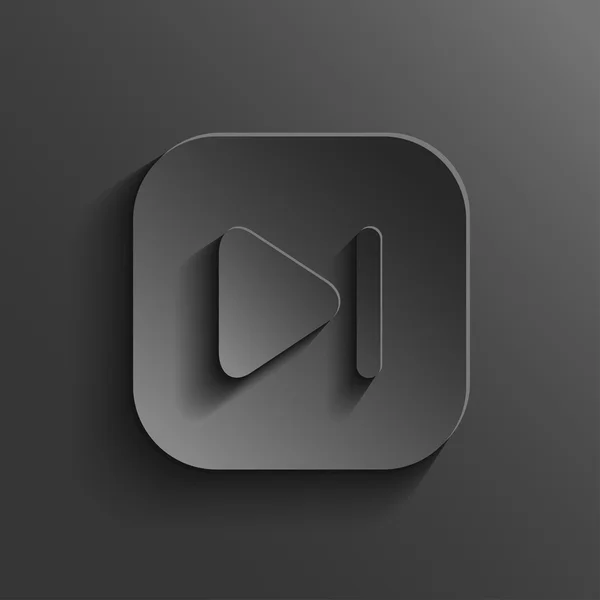Media player icon - vector black app button — Stock Vector